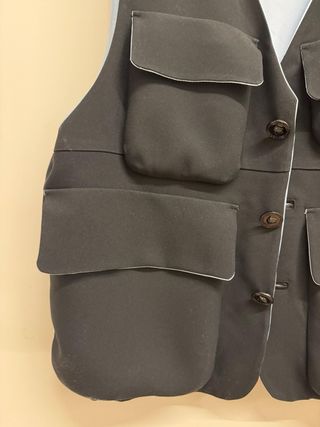 Gilet Versace uomo nero con tasche