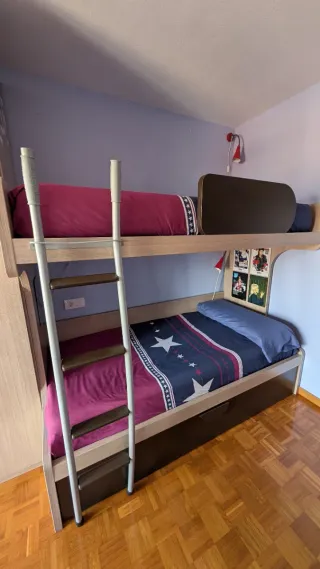 Litera moderna 90x200 cm. 3 camas o almacenaje.