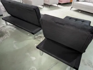 Sofá Cama Chaise Longue Negro