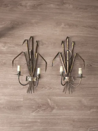 2 apliques pared vintage