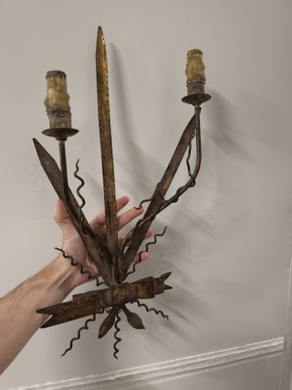 2 apliques pared vintage
