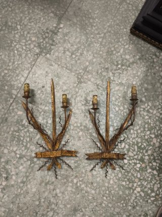2 apliques pared vintage