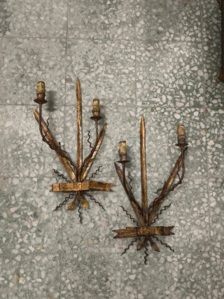2 apliques pared vintage