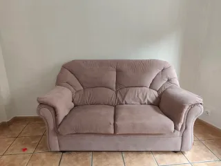 Conjunto 2 sofás 2 plazas bege