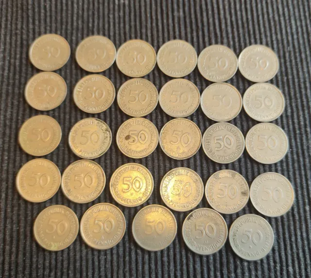 29 Monedas 50 Pfennig Marcos Alemanes
