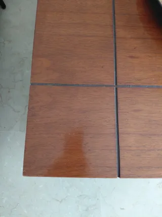 Mesa de centro cuadrada madera de Teka