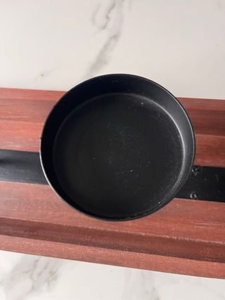 Candelabro de mesa madera y cristal