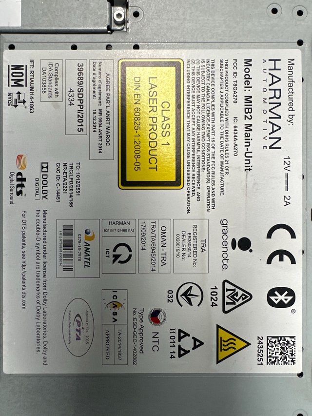 MMI 5QA035874 / 5F0035877 / 5F0035020
