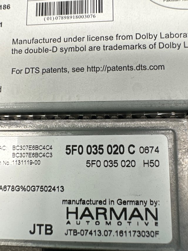 MMI 5QA035874 / 5F0035877 / 5F0035020