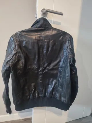Chaqueta de cuero Zara Marrón Talla M