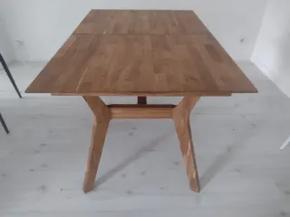 Mesa de comedor de roble extensible muy grande