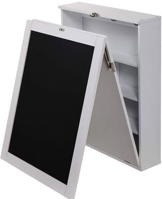 Escritorio pared blanco con corcho