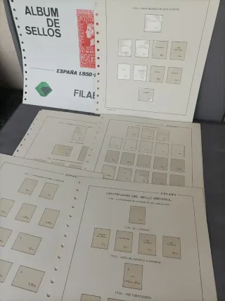 Hojas Sellos España 1950-1959