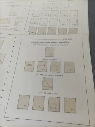 Hojas Sellos España 1950-1959