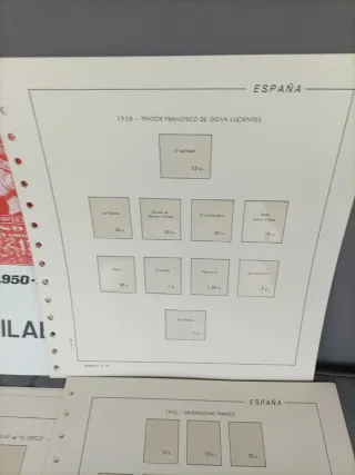 Hojas Sellos España 1950-1959