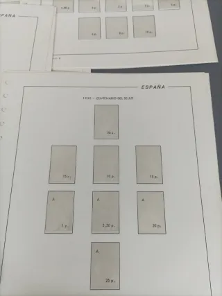 Hojas Sellos España 1950-1959