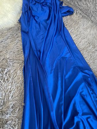 Vestido fiesta largo azul eléctrico Talla XS
