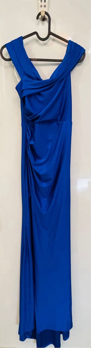Vestido fiesta largo azul eléctrico Talla XS