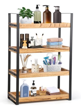 Estantería Baño 4 Niveles Madera Metal nueva