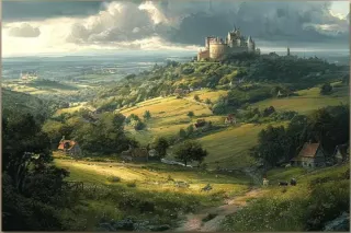 Quadro città medievale