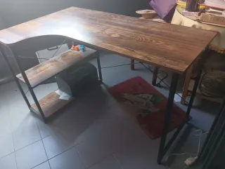 Mesa Escritorio Madera y Metal