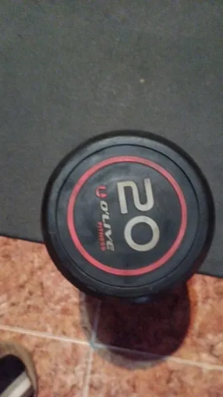 Mancuerna de goma y metal 20kg