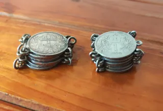 2 Cadenas Antiguas Monedas Imperio