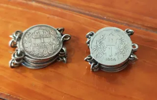 2 Cadenas Antiguas Monedas Imperio