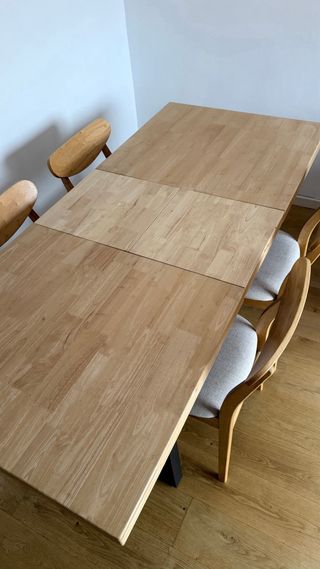 Mesa extensible de comedor roble