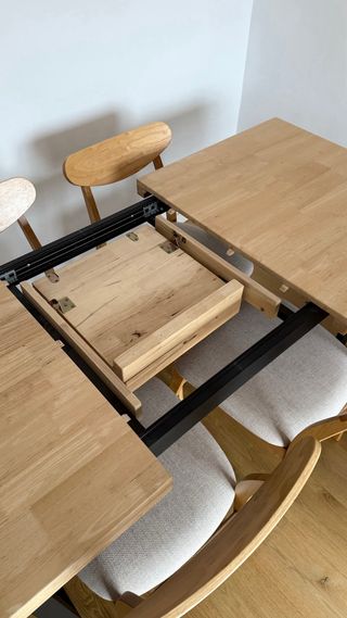 Mesa extensible de comedor roble