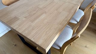 Mesa extensible de comedor roble