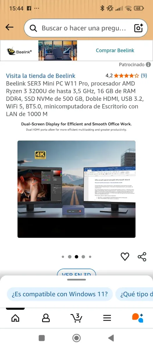 Mini PC Beelink SER3 Azul afbeelding 6