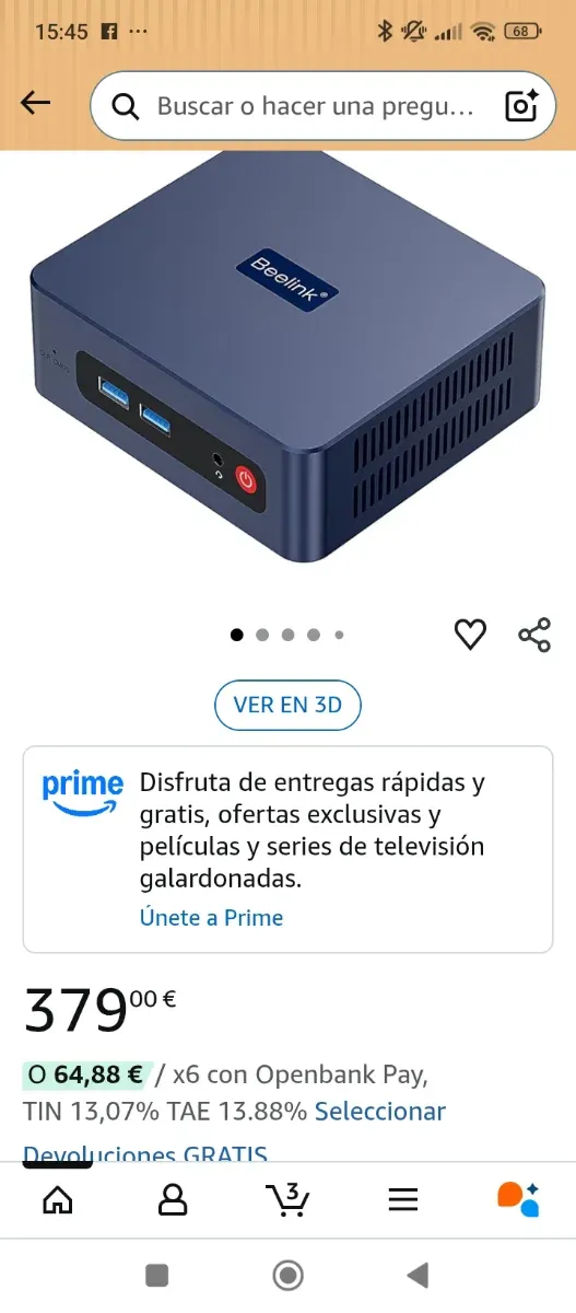 Mini PC Beelink SER3 Azul afbeelding 7