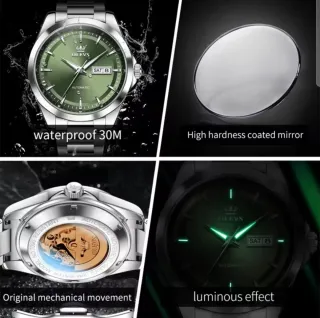 Reloj Olevs Automático Hombre Verde