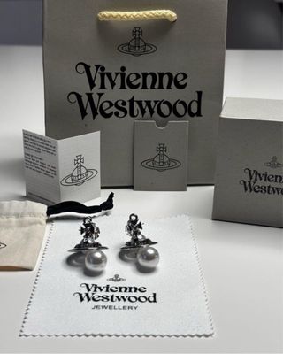 Pendientes Vivienne Westwood Saturno Plata