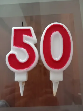 Candele per torta 50 anni