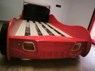 Cama Coche Carreras Infantil Juvenil Roja