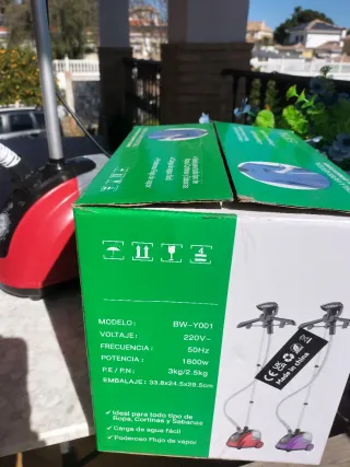 Plancha de vapor vertical con accesorios