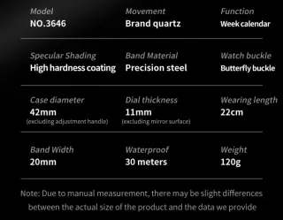 Reloj Olevs Hombre Negro y Plateado