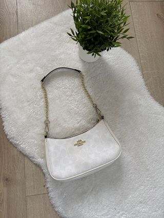 Bolso Coach Blanco y Dorado