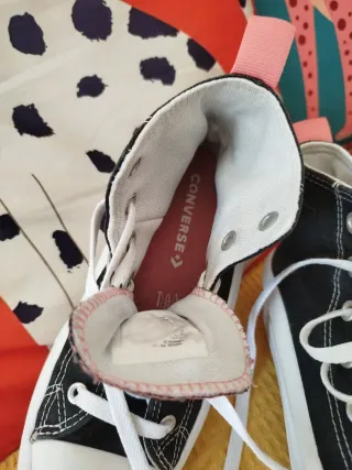 Converse plataforma negras talla 35