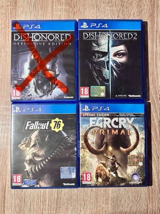 Giochi PS4: Dishonored 2, Fallout 76, Far Cry