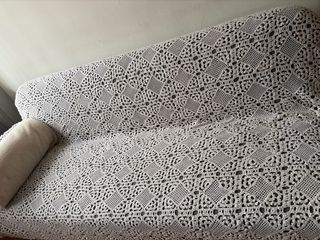 Colcha Crochet Artesanal grande Para cama o sofa