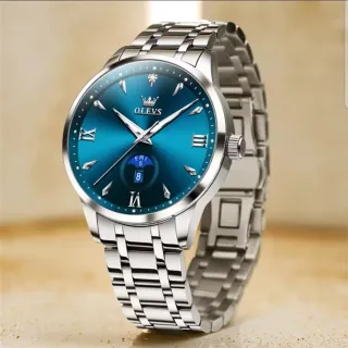Reloj OLEVS Hombre Azul y Plateado