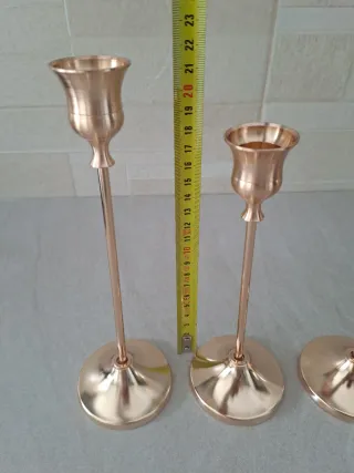 Set 3 Portacandele Oro