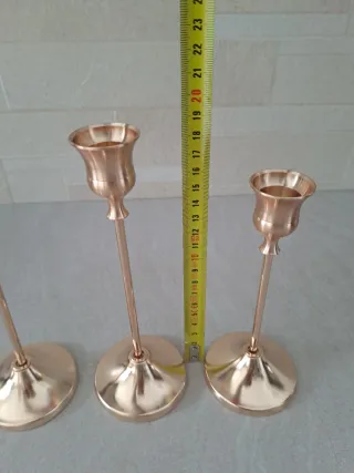 Set 3 Portacandele Oro