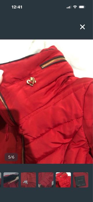 Plumífero Zara Rojo Mujer