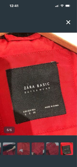 Plumífero Zara Rojo Mujer