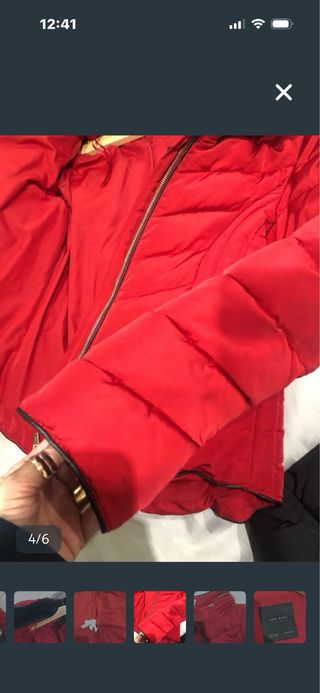 Plumífero Zara Rojo Mujer