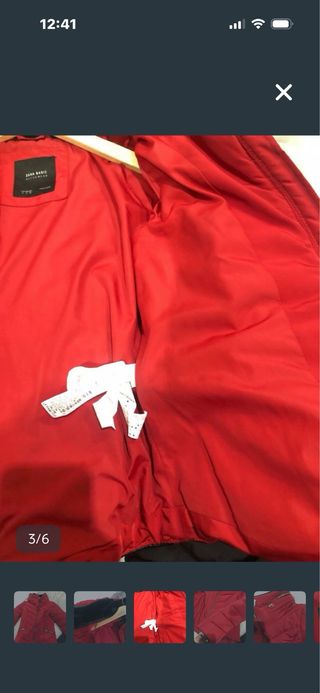 Plumífero Zara Rojo Mujer